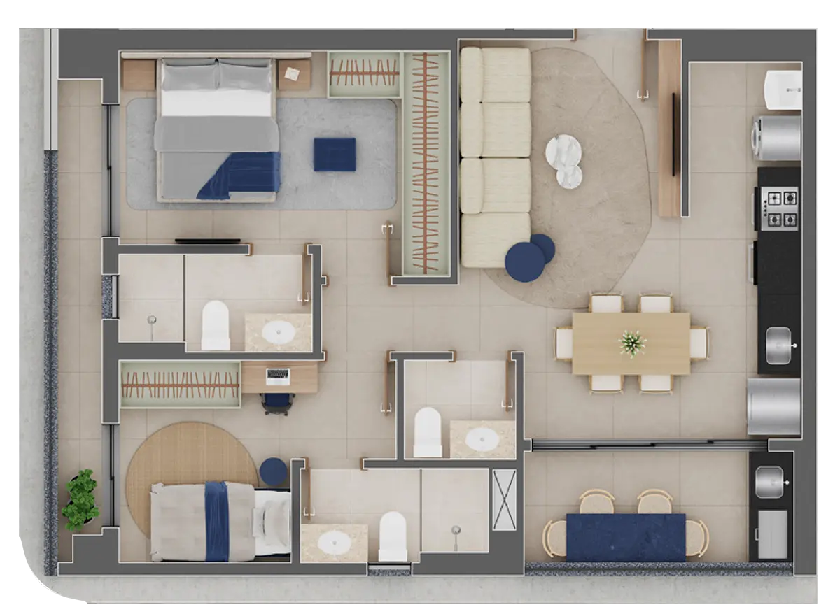 obliq consciente planta 2 suites obliq consciente planta 2 suites